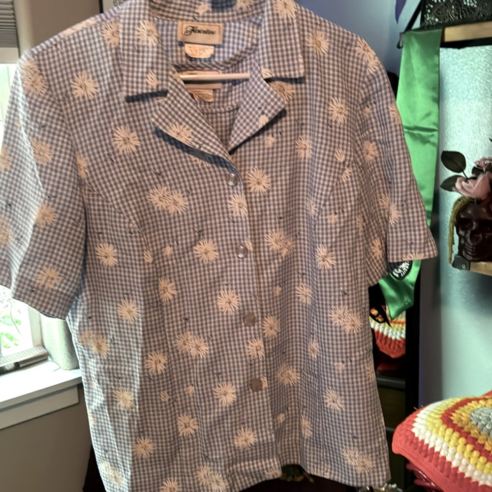 Vintage Florentine Button Down/tank Set